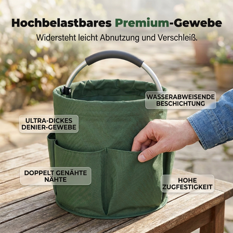 🧺 50% RABATT !🌿 Tragbarer & faltbarer Gartenkorb – praktischer Aufbewahrungskorb für Gartenwerkzeug, Outdoor & Ernte