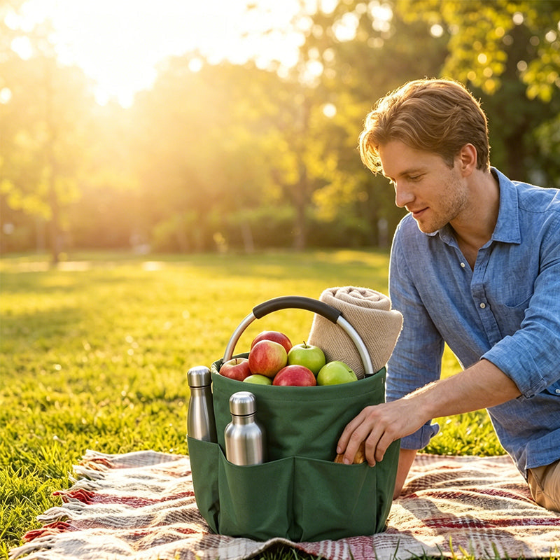 🧺 50% RABATT !🌿 Tragbarer & faltbarer Gartenkorb – praktischer Aufbewahrungskorb für Gartenwerkzeug, Outdoor & Ernte