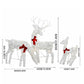 🎄🦌LED-Weihnachtsrentier-Set mit Schleife – dekorative Rentierfamilie für drinnen und draußen