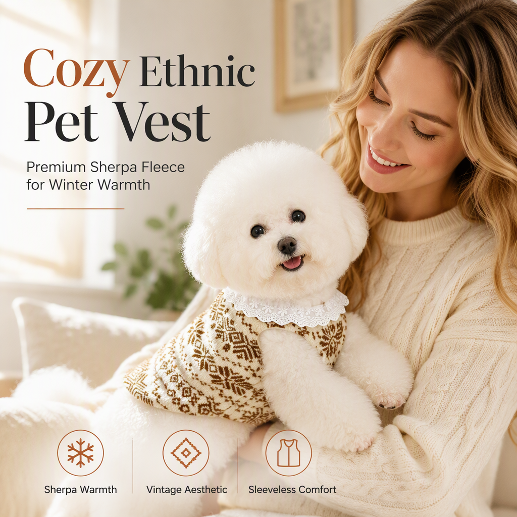 🧶 50 % RABATT 🐕 Warmes Weste-Pullover für Haustiere, hoher Kragen für kalte Tage ❄️