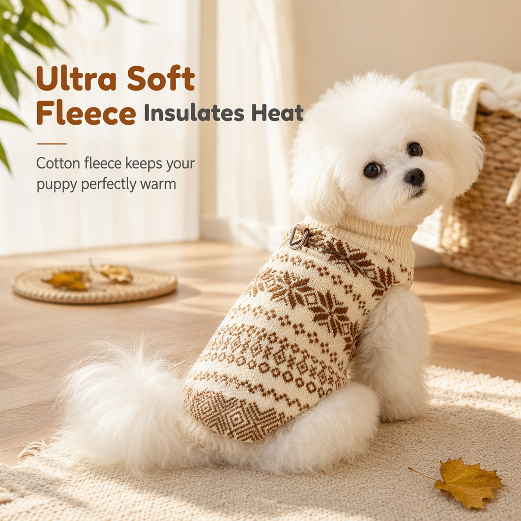 🧶 50 % RABATT 🐕 Warmes Weste-Pullover für Haustiere, hoher Kragen für kalte Tage ❄️