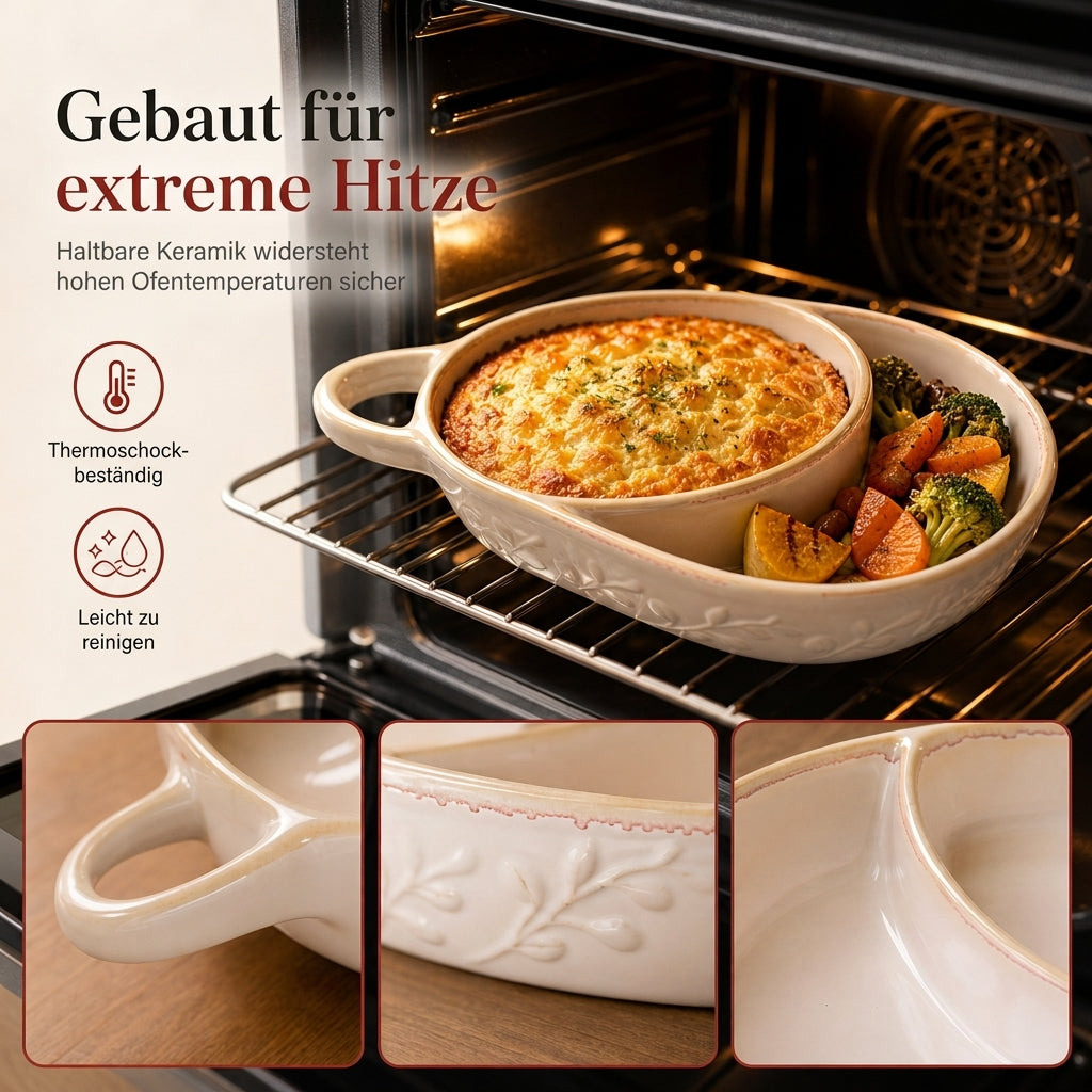 ✨50% RABATT NU! !✨Retro Keramik Auflaufform mit einzelnem Griff