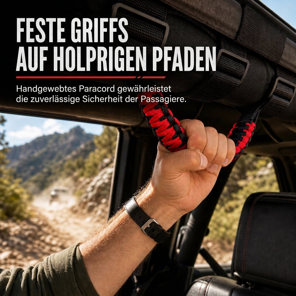 📢📢50% RABATT !!⏰Rutschfeste, geflochtene Paracord-Dachgriffe für den Innenraum, Beifahrergriff für Offroad-Fahrzeuge und SUVs