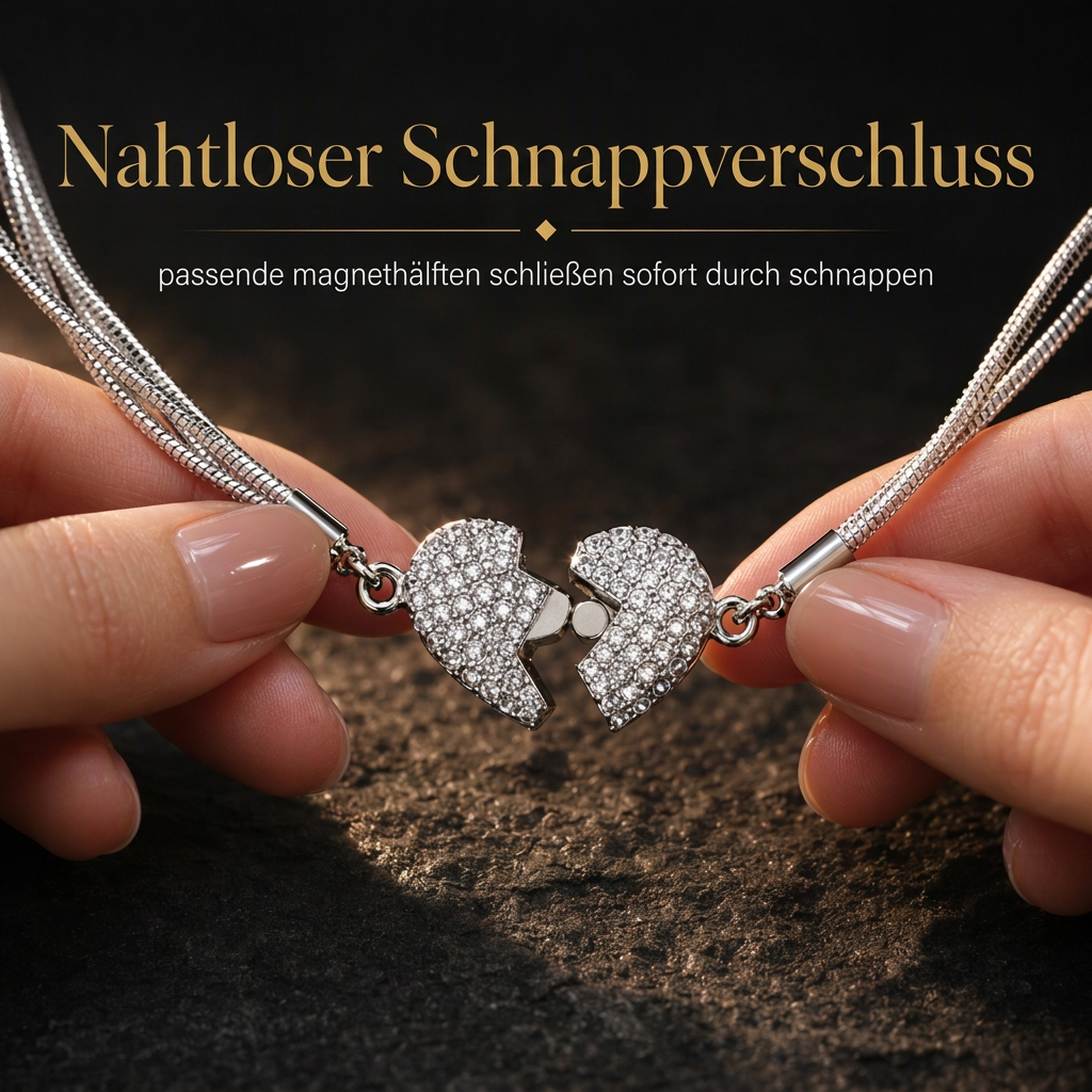 💖 50% RABATT! ✨ Magnetischer Liebesanhänger – Minimalistisch & mit Strass ✨