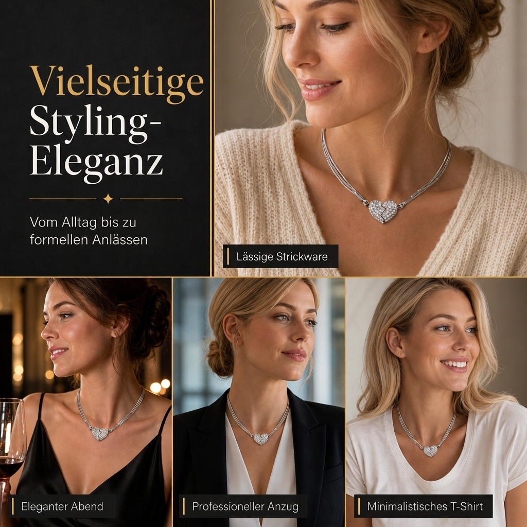 💖 50% RABATT! ✨ Magnetischer Liebesanhänger – Minimalistisch & mit Strass ✨