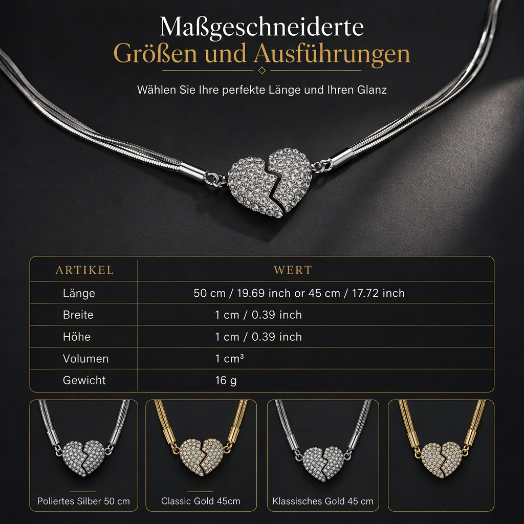 💖 50% RABATT! ✨ Magnetischer Liebesanhänger – Minimalistisch & mit Strass ✨