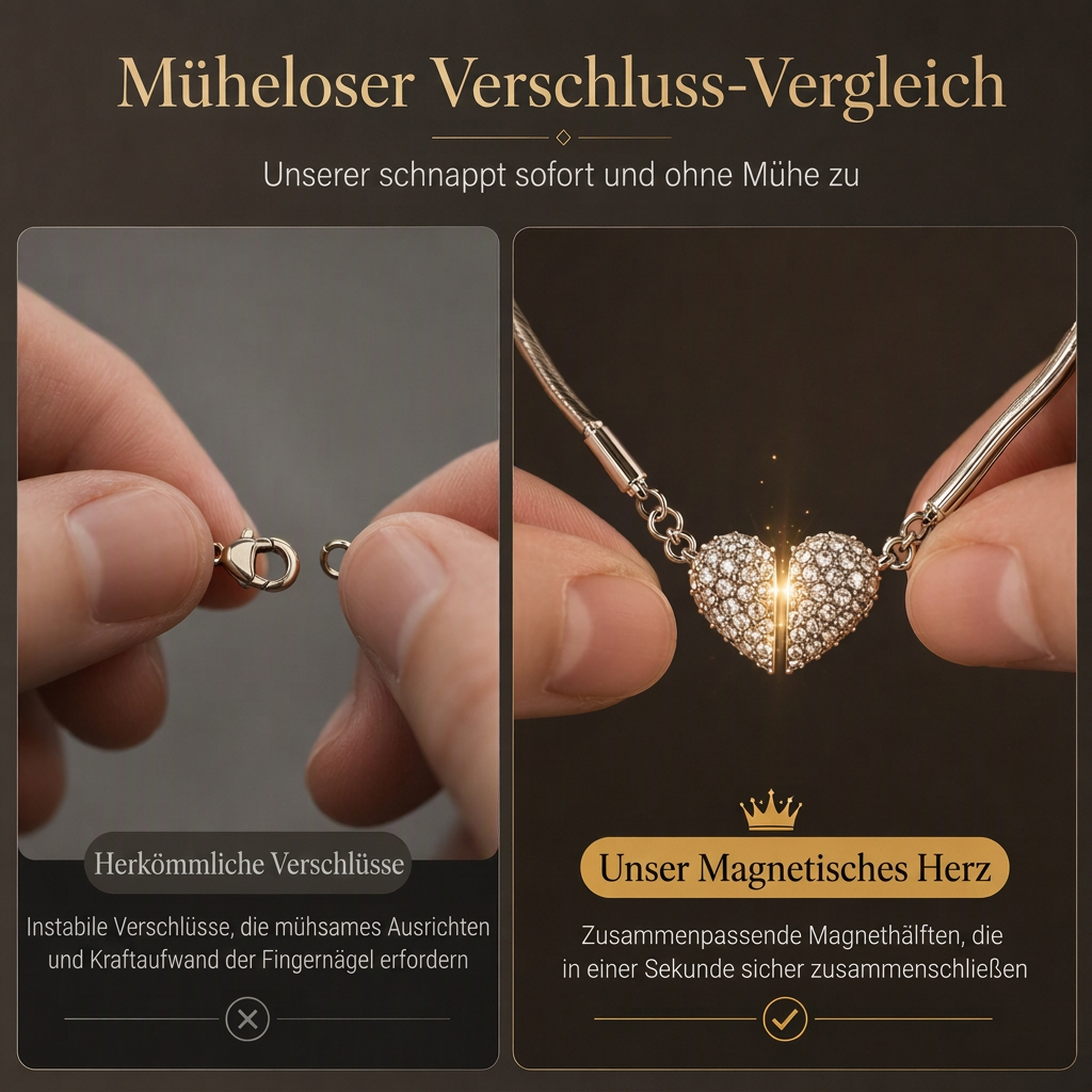 💖 50% RABATT! ✨ Magnetischer Liebesanhänger – Minimalistisch & mit Strass ✨