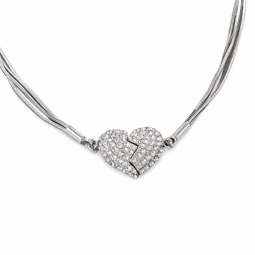 💖 50% RABATT! ✨ Magnetischer Liebesanhänger – Minimalistisch & mit Strass ✨