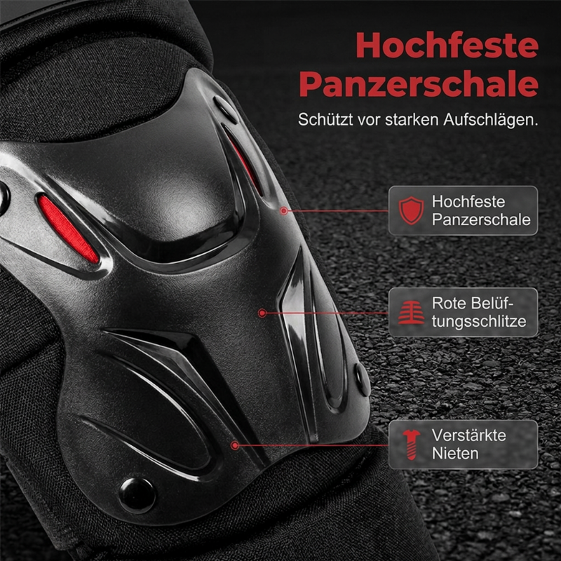 🔥50 % Rabatt🛡️ Knieschoner & Ellbogenschützer Set – stoßfest & rutschfest für Outdoor, Skateboard, Radfahren & Wandern