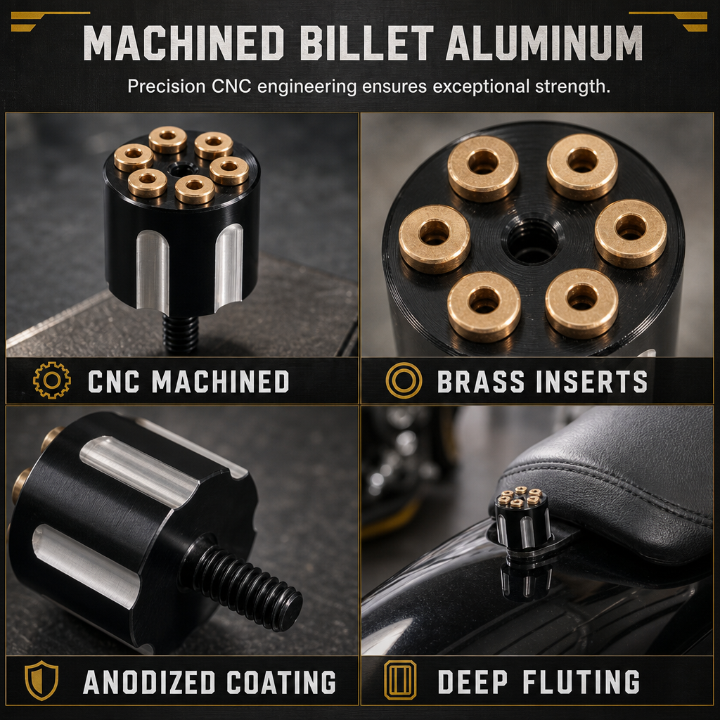 🏍️ 50% RABATT! ✨ CNC Motorrad-Sitzschraube – 6 mm, Schnellverschluss & eloxiert ✨