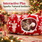 🔥Early Black Friday – Deals starten jetzt!💰Weihnachts-Katzentunnel mit Donut-Kuschelbett – limitierte Edition, abnehmbar & waschbar🎄🐱