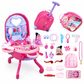 ⏳Zeitlich begrenztes Angebot⏳ 🎀Schminkkoffer mit Spiel-Schminktisch für Kinder – Tragbares Rollenspiel-Set für Mädchen