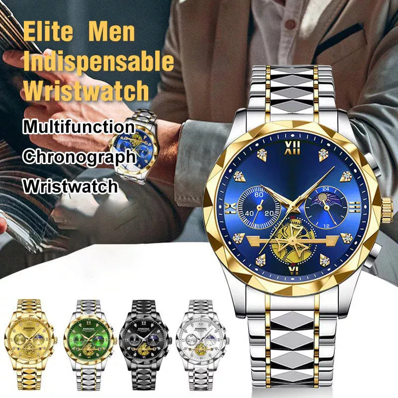 Luxusdesign Dodecagon Quartz Watch Neues multifunktionales Männer -Armbanduhr