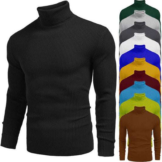 Rollkragen-Strickpullover für Herren im Winter