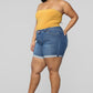 Judy Blue Pull On Denim Jegging Shorts (Kaufen Sie 2 Gratis Versand)