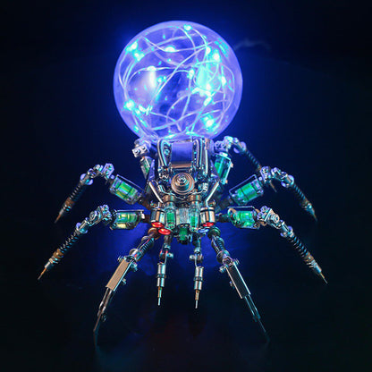 Cyberpunk 3D Metal Puzzle Spider with Light