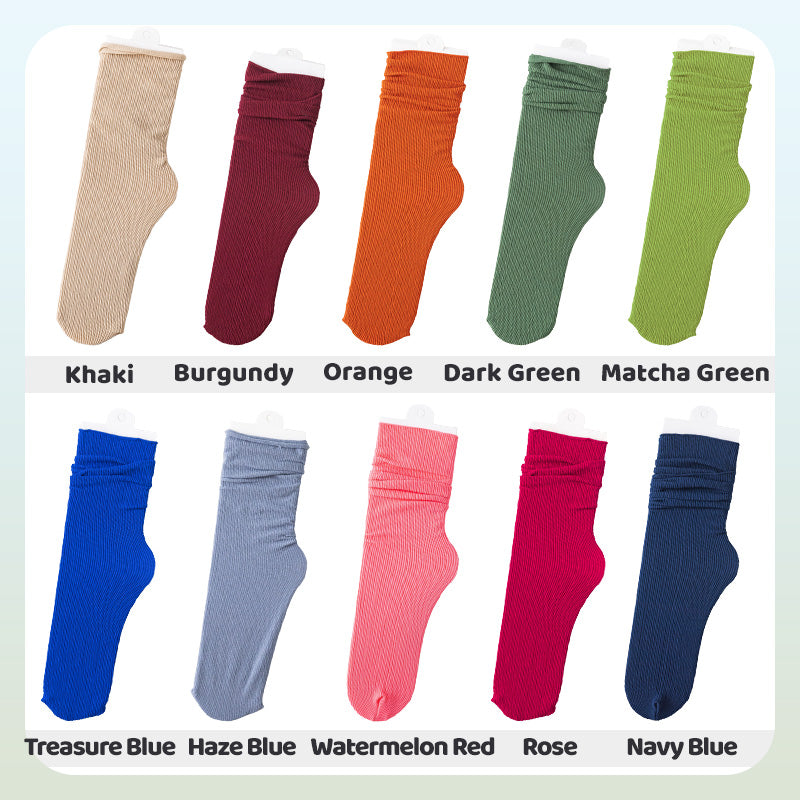 Vibrant Comfort Slouch Socks 10 Pairs