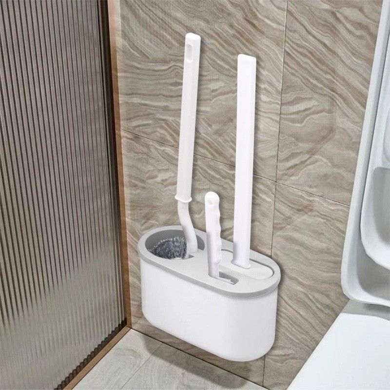 Japanische Toilettenbürstengarnitur mit langem Stiel (3PCS)