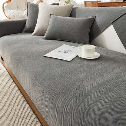 Herringbone Chenille Stoff Möbelschutz Sofa Abdeckung