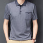 Herren Ice Silk Kurzarmhemd mit Revers