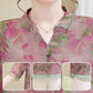 Women's Summer Atmungsaktiv Floral Kurzarm & Hose Anzug