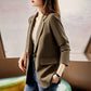 Einfacher, lässiger, drapierter Blazer