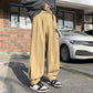 Loose Fit Wide Leg Vintage Elastic Waist Casual Pants