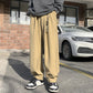 Loose Fit Wide Leg Vintage Elastic Waist Casual Pants