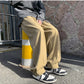 Loose Fit Wide Leg Vintage Elastic Waist Casual Pants