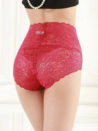 🔥BLITZVERKAUF 49% RABATT 🔥5 PCS- Sexy Hohe Taille Hübsche Spitzenhöschen