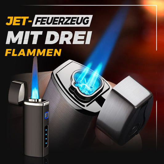 🎉🎉 Neujahrsspecial 🔥Jet-Feuerzeug mit drei Flammenn