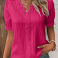 V Ausschnitt Schlichtes Spitze Elegantes Shirt（Kaufen Sie 2 Versandkostenfrei）