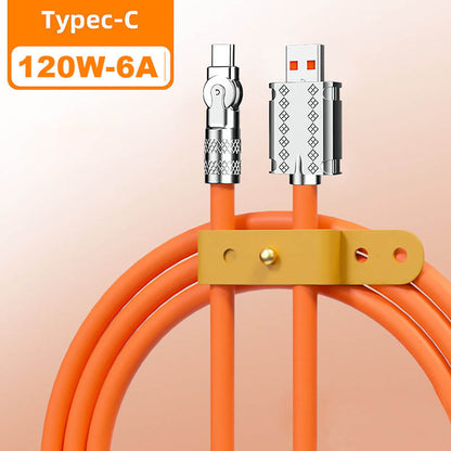 180° Anti-Break Schnelllade-Datenkabel (120W)