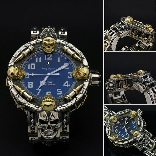 Mysteriöse, verbotene Bullet-Skull-Armbanduhr