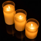 Ideales Geschenk - Flackernde flammenlose Kerze mit Glashalter