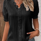 V Ausschnitt Schlichtes Spitze Elegantes Shirt（Kaufen Sie 2 Versandkostenfrei）