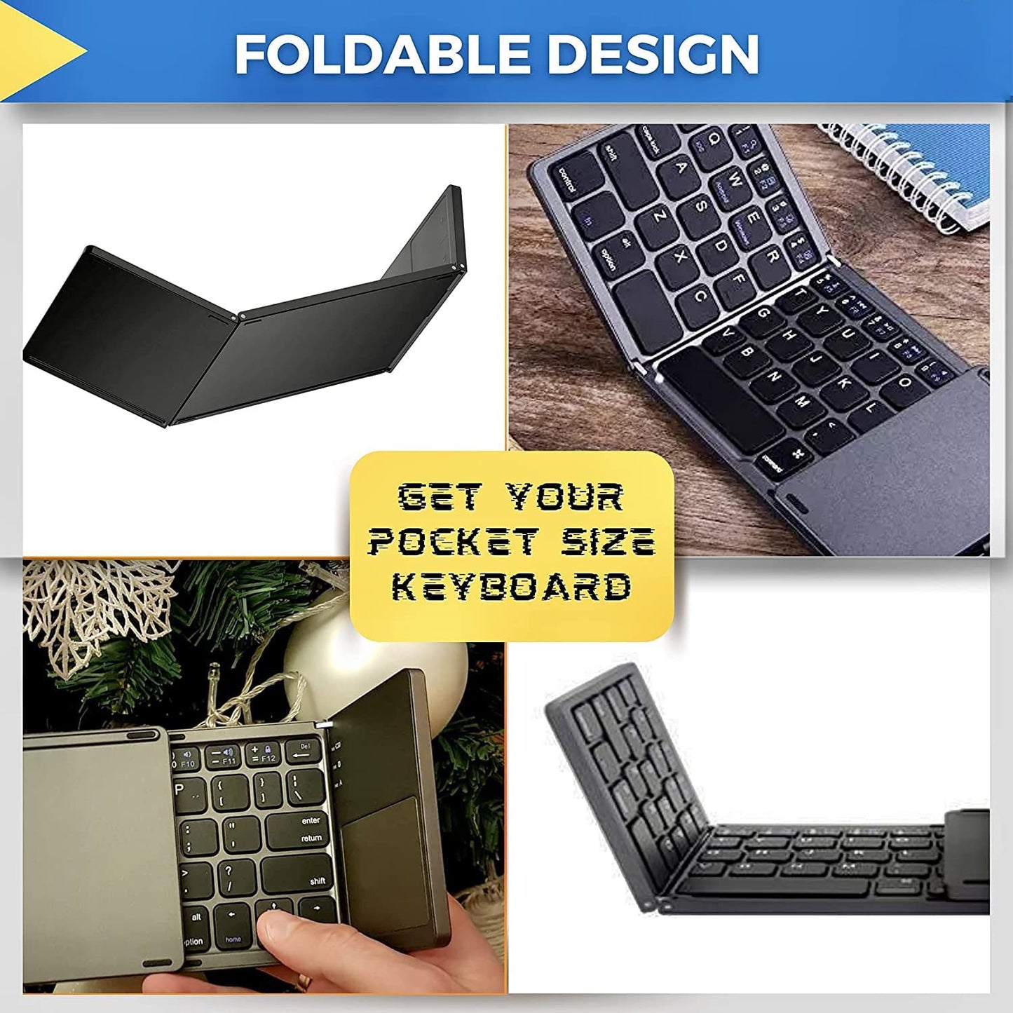 Faltbare, kabellose, tragbare Bluetooth-Tastatur