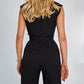 Ärmelloses Set für Frauen - Weite, ärmellose Hose Slim Fit