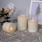 Ideales Geschenk - Flackernde flammenlose Kerze mit Glashalter