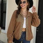 Color Contrast Plush Casual Coat?Buy 2 Automatic 10% Off & Free Shipping?
