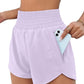 Athletische Shorts für Frauen Hochtaillierte Laufshorts