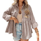 2023 Spring Corduroy Peplum Top