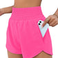 Athletische Shorts für Frauen Hochtaillierte Laufshorts