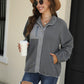 Color Contrast Plush Casual Coat?Buy 2 Automatic 10% Off & Free Shipping?