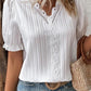 V Ausschnitt Schlichtes Spitze Elegantes Shirt（Kaufen Sie 2 Versandkostenfrei）