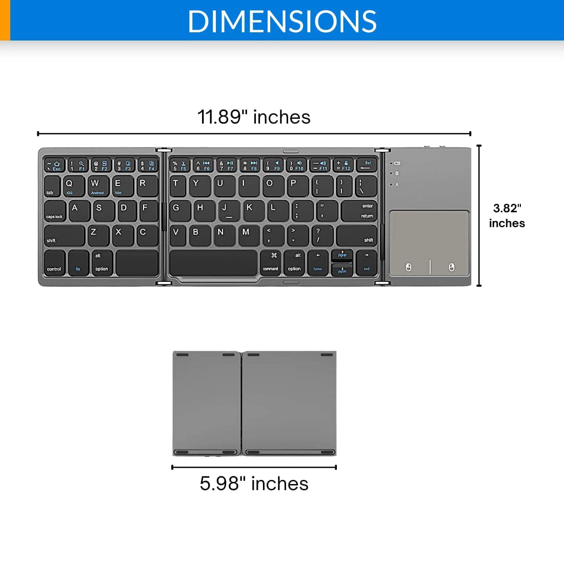 Faltbare, kabellose, tragbare Bluetooth-Tastatur