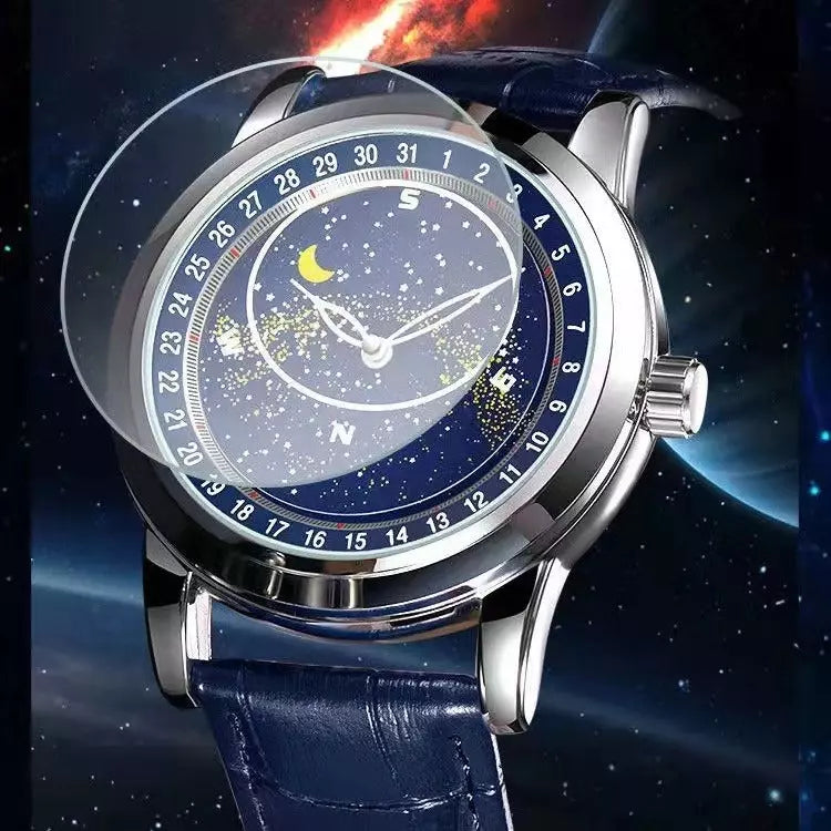 [Nachdenkliche Geschenkidee] Uhr mit drehendem Zifferblatt und Sternenhimmel