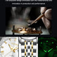 Night Glow Dual-Kalender Schmetterlingsschließe Stahlarmband Damenuhr