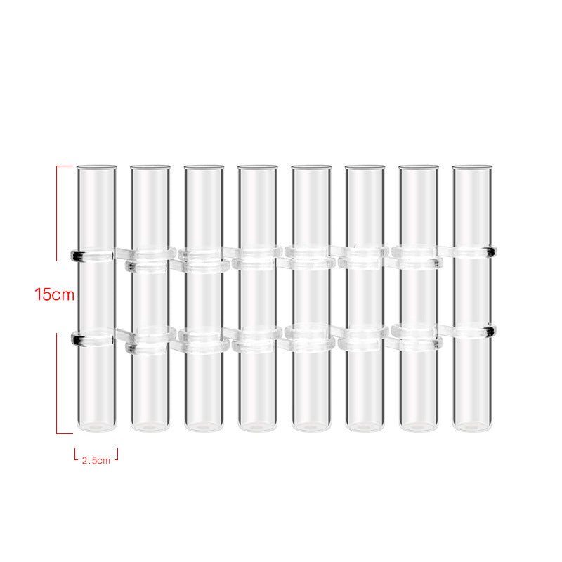 Zylindrische Vasen aus transparentem Glas (6 Stücke/8 Stücke)