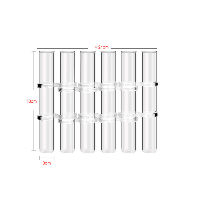 Zylindrische Vasen aus transparentem Glas (6 Stücke/8 Stücke)